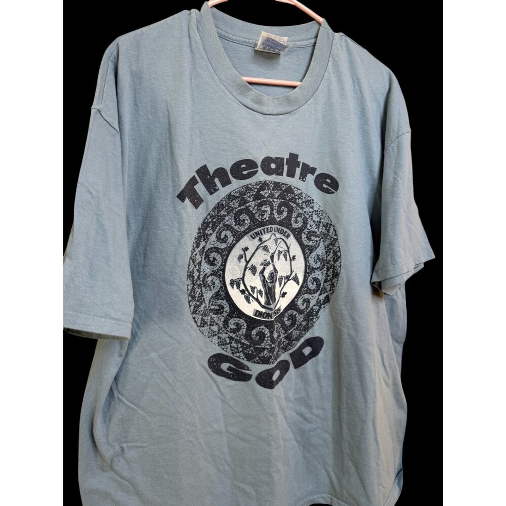 Vintage 90s Y2K Theatre God United Under Dionysis Single Stitch Shirt Sz 2XL E7